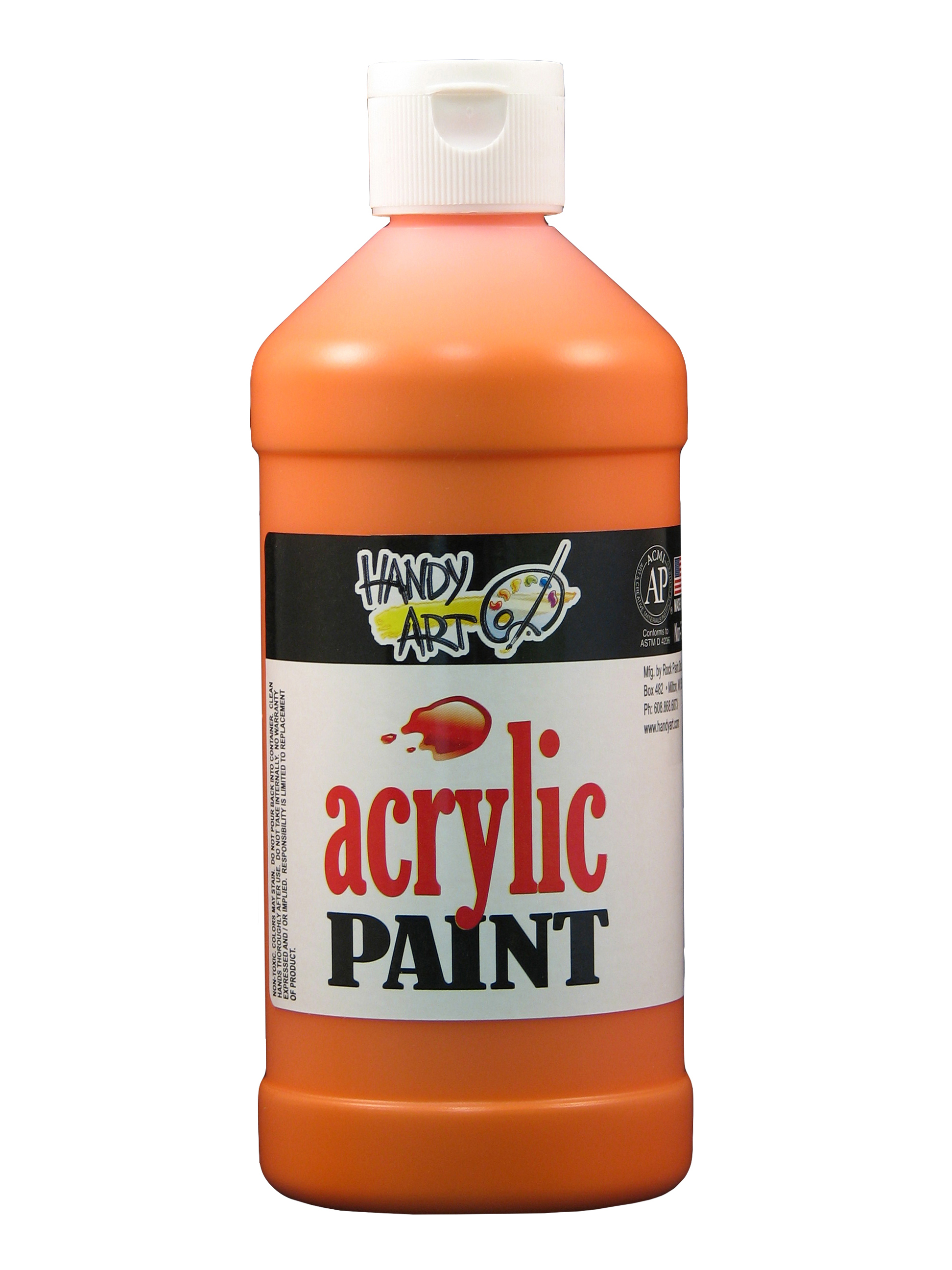 Handy Art 103025 Student Acrylic Paint Chrome Orange - 32 oz