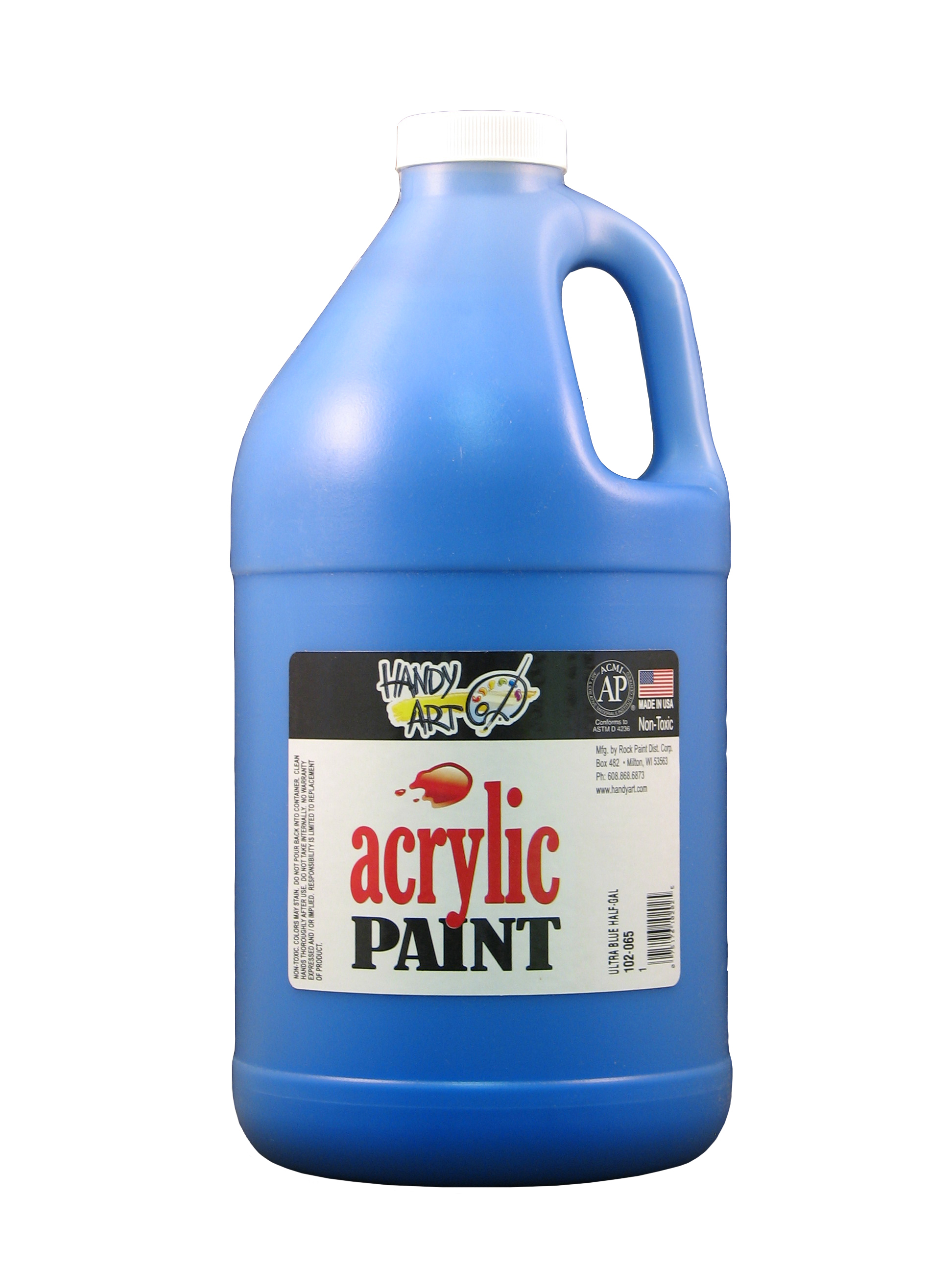 Handy Art 102065 Acrylic Paint Blue - 1/2 Gallon