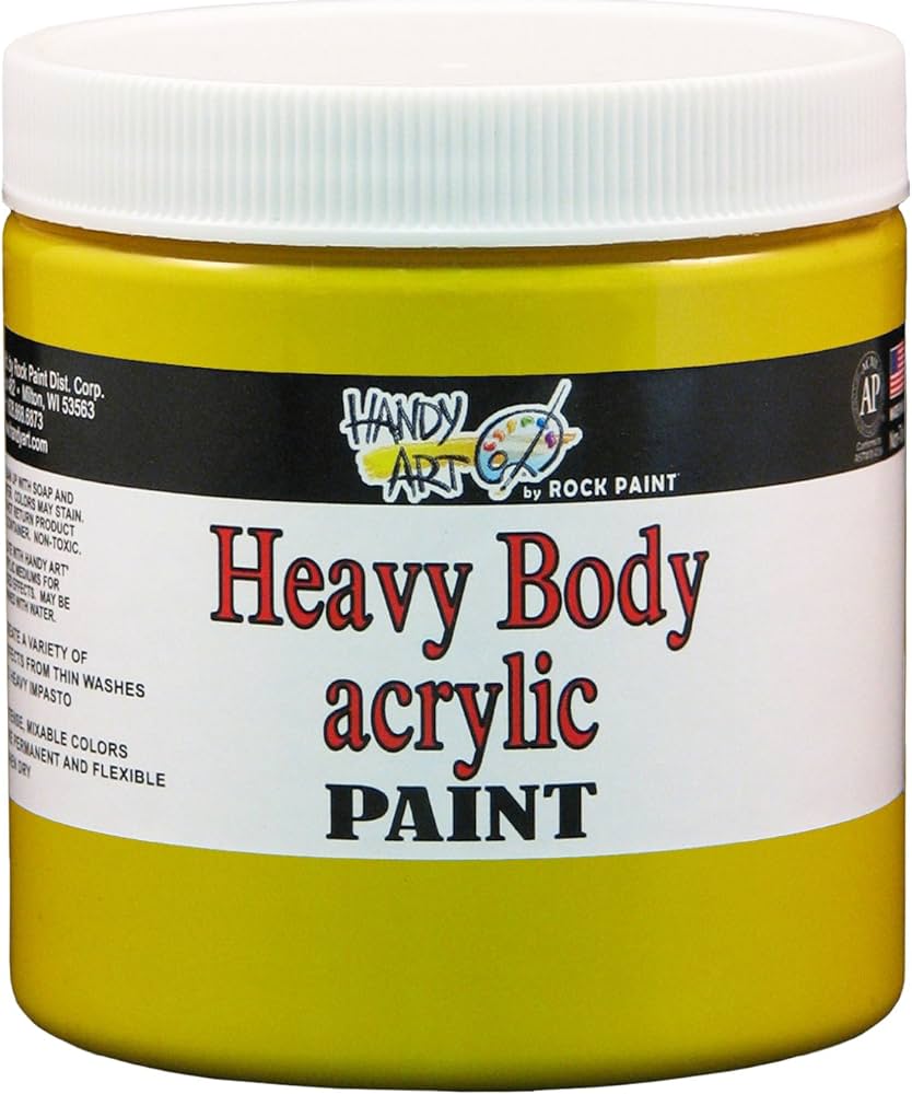 Handy Art 701010 Heavy Body Acrylic Chrome Yellow-16oz