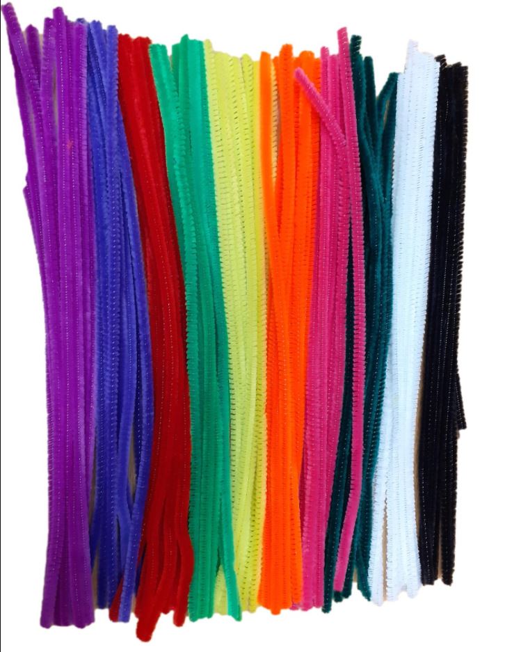 Pipe Cleaners Assorted Only - 6" - 100/pkg 6mm